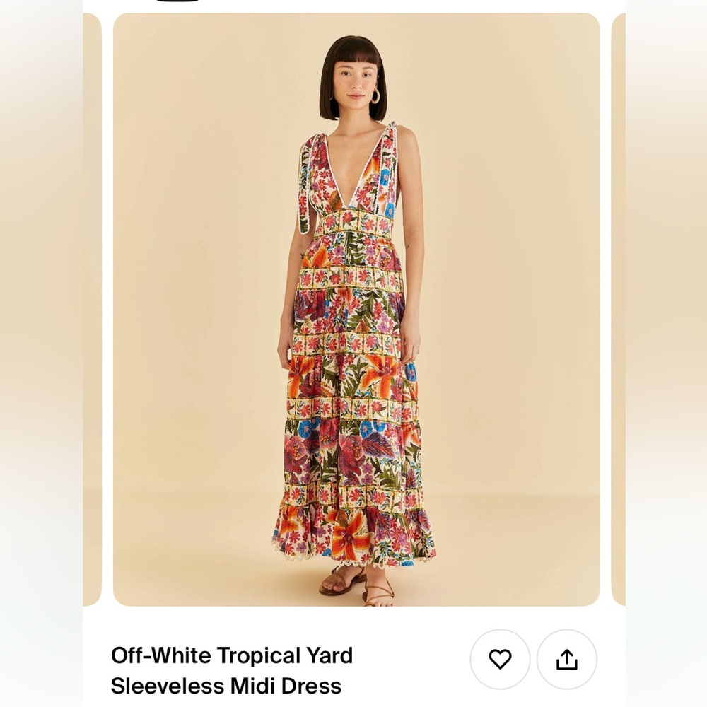 NWT Farm Rio Midi/Maxi Tropical Floral Dress